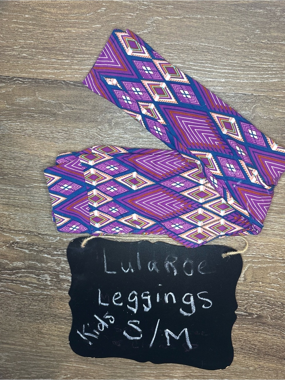 LuLaRoe Kids Bright Multi-Print Leggings - Neon Pink, Teal, Lime, purple